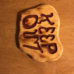 Home made wooden sign